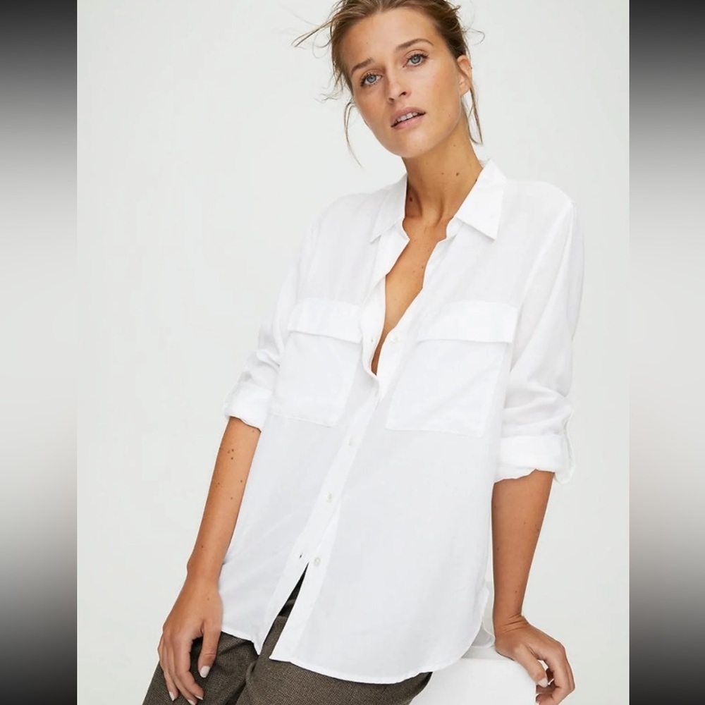 Aritzia babaton utility button up shirt